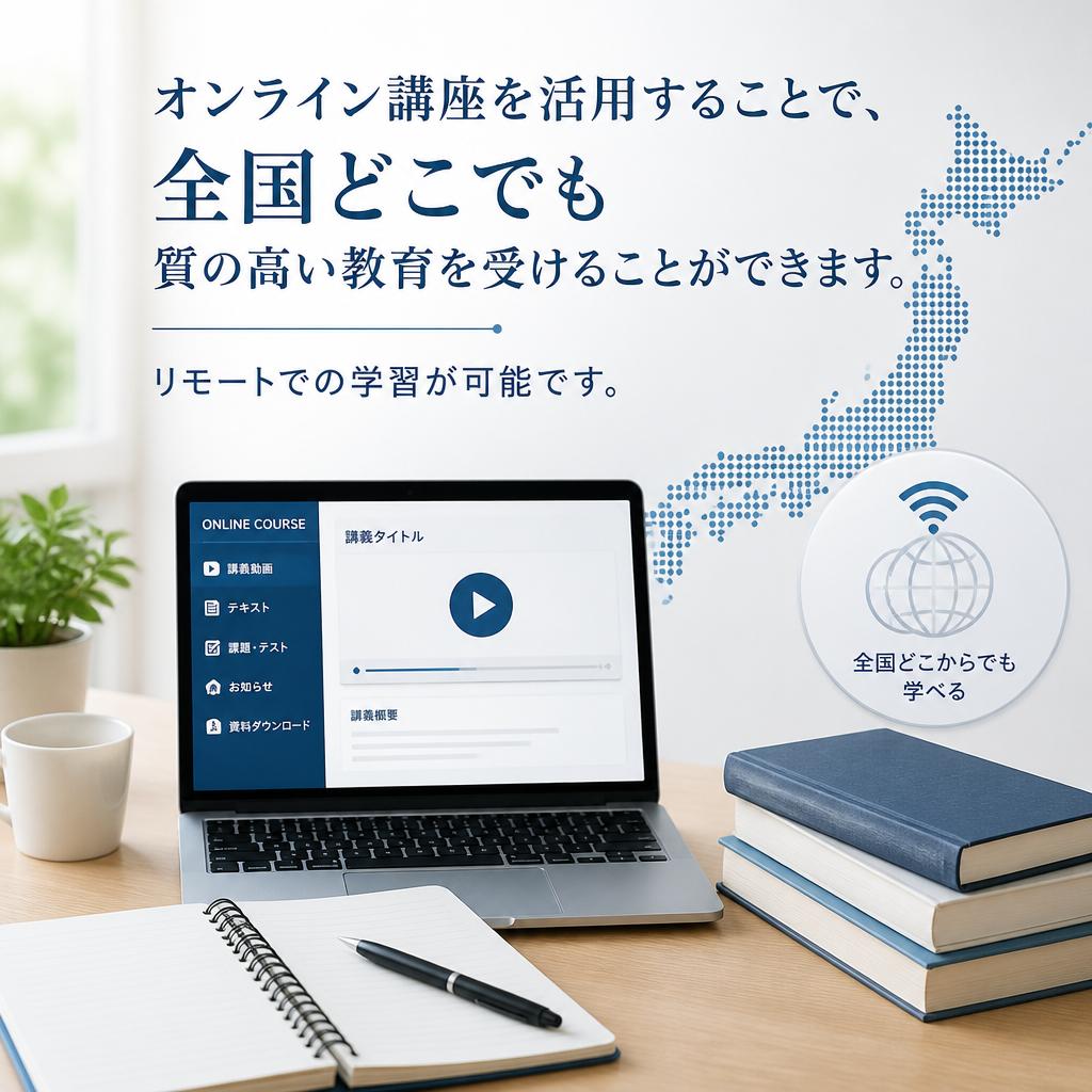 オンライン講座で全国対応